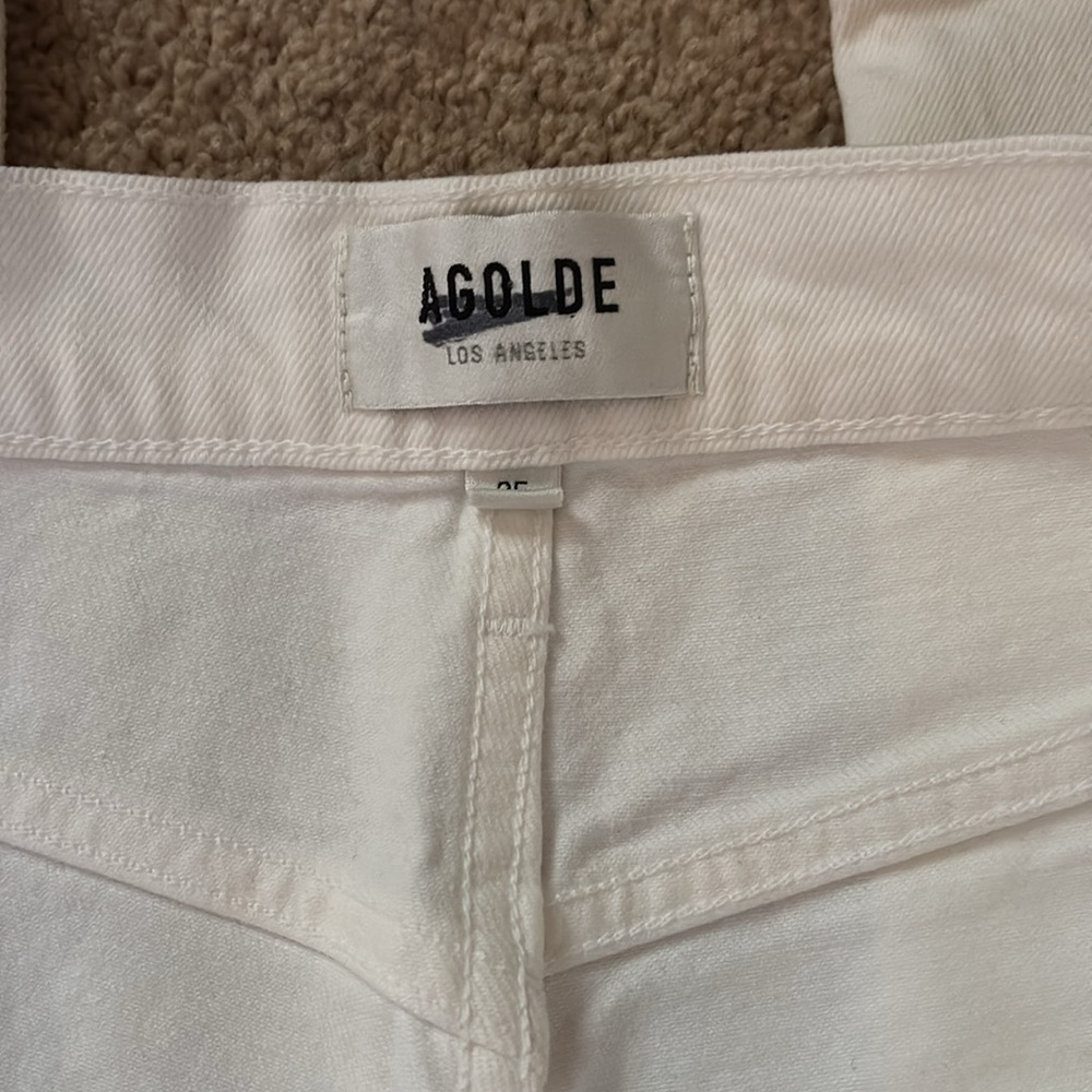 New NWOT Agolde Riley Crop White Jeans size 25 - Picture 5 of 5
